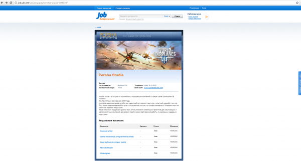 World of Warplanes делают в Украине   